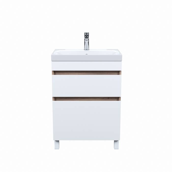 Тумба с раковиной Iddis Zodiac 60 ZOD6ABFi95K напольная, белый, под дерево