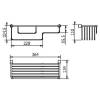 Мыльница Langberger Accessories 10560A хром. к стене "решетка" двойная фото 2