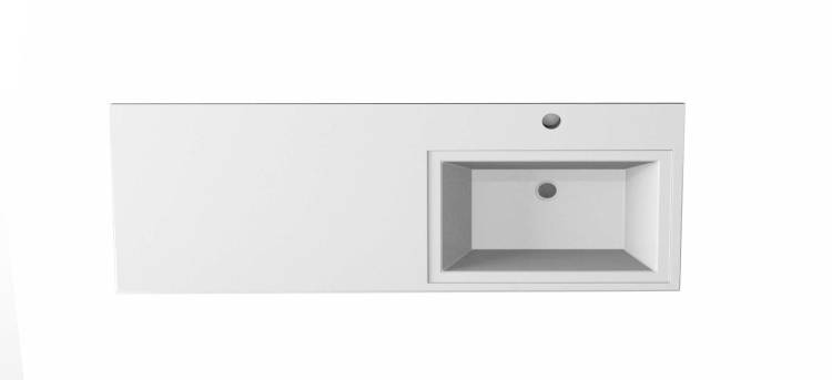 Раковина Stella Polar Мадлен SP-00000476 на стиральную машину, правая, белая, 130