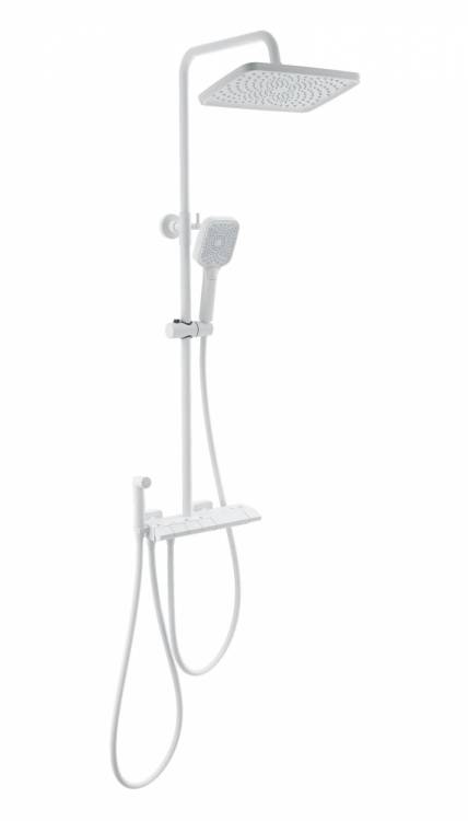 Душевая стойка Wonzon & Woghand WW-B4132-A-MW с термостатом, белый
