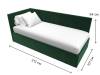Кровать Лига Диванов Лига-039 122079L зеленый левая 90x200 фото 8