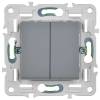 Выключатель 2-клавишный перекрестный IEK Skandy SK-V23-0-10-K03 серый фото 2
