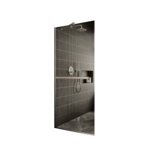 Душевая перегородка MaybahGlass MGD-727-5у 79x195, стекло бронза 8 мм, профиль хром матовый