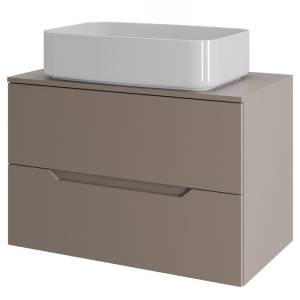 Тумба с раковиной Orange Line Li-70TuLMDF+B07-600W латте матовый, 70 см