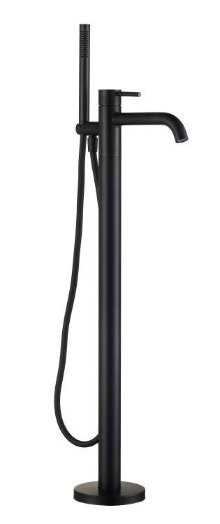 Смеситель для ванны AQUAme Siena AQM6218MB напольный, черный матовый