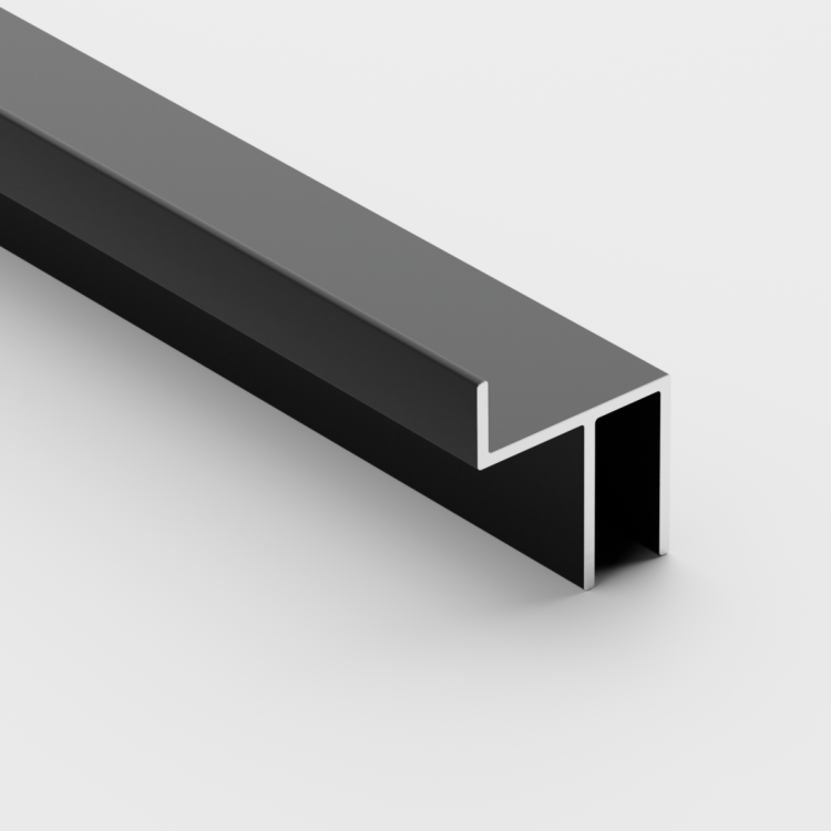 Теневой плинтус Ликорн С-11.2.3 Черный без подсветки 2500x20x18