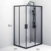 Душевое ограждение AM.PM Gem S W93G-404-120290-BT профиль черный матовый, стекло прозрачное, 120x90 фото 9