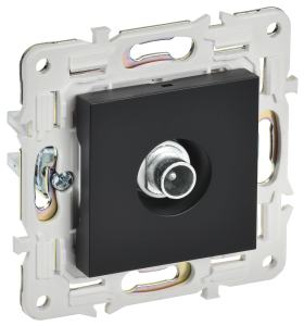 ТВ-розетка проходная IEK Skandy SK-A10-P-K02 черный