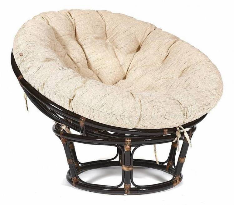 Кресло Tetchair Papasan 23/01W 7223 античный черно-коричневый, бежевый
