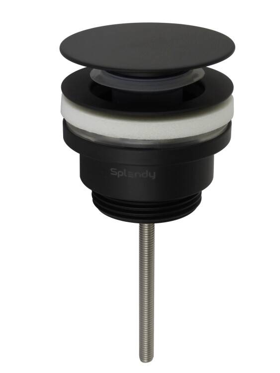Донный клапан Splendy AA3071URMBM универсальный, незапираемый, 1 1/4", черный матовый