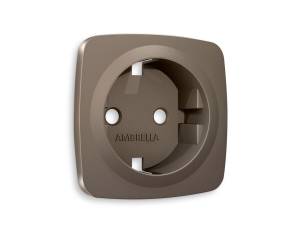 Лицевая панель для электрической розетки с заземлением Ambrella Volt Omega OP6360