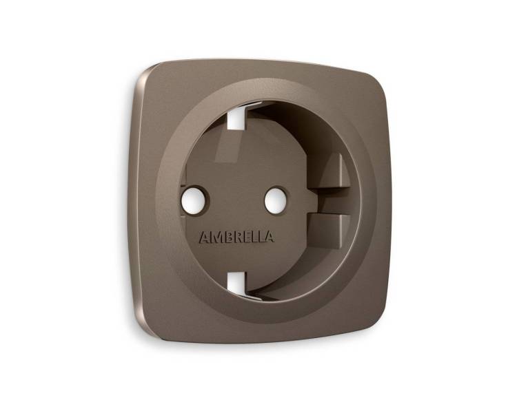 Лицевая панель для электрической розетки с заземлением Ambrella Volt Omega OP6360