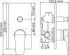 Смеситель для ванны с душем Wasserkraft Wiese 8461 С ВНУТРЕННЕЙ ЧАСТЬЮ фото 2