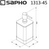 Диспенсер SAPHO SAPHO EVEREST стеклянный для жидкого мыла, хром фото 3
