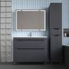 Тумба с раковиной Style Line Остин напольная, графит, раковина антрацит, 82x100x45 фото 3