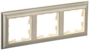 Рамка 3-постовая IEK Brite BR-M32-12-3-K10 бежевый/шампань