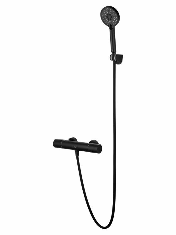 Смеситель для душа Wonzon & Woghand WW-A2006-A-MB с термостатом, черный матовый