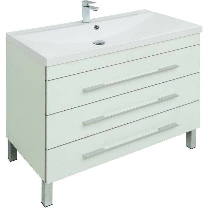Тумба с раковиной Aquanet Верона 100 287663 белый, 872x1002x480