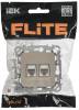 Розетка компьютерная RJ45 2-местная IEK Flite FI-K22-1-K88 льняной фото 2