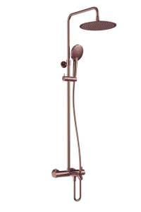 Душевая стойка AQUAme Siena AQM8008BC медь шлифованная