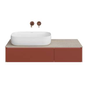 Тумба с раковиной Kerama Marazzi Magica венецианский красный матовый, 120 см, раковина MA.wb.65
