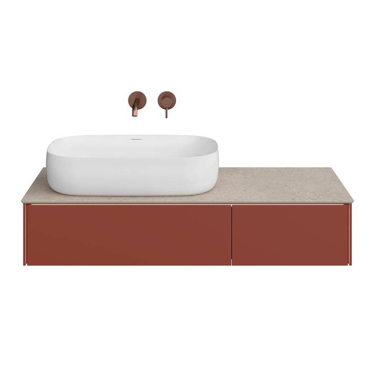 Тумба с раковиной Kerama Marazzi Magica венецианский красный матовый, 120 см, раковина MA.wb.65