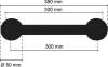 Поручень Ridder А00130110 чёрный, 30 см фото 3