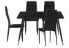Обеденная группа Woodville Урас 579066 black, стулья искусственная кожа