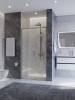 Душевая дверь в нишу Cezares PLANE-BF-1-100-C-IN профиль сатин, стекло прозрачное, 100x195 фото 3
