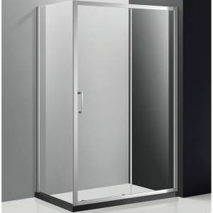 Душевой уголок Cezares Momento MOLVENO-AH-11-160/100-C-Cr-IV профиль хром, стекло прозрачное, 160x100