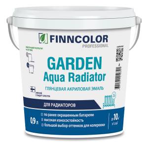 Эмаль акриловая Finncolor Garden Aqua Radiator база С глянцевая 0.9 л