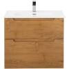 Тумба с раковиной Belbagno Etna H-60 ETNA-H60-600-2C-SO-RN-P 60x45x60 Rovere Nature подвесная с двумя выкатными ящиками, с доводчиками