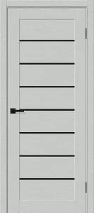 Межкомнатная дверь Bravo Браво-22 Black Shine полотно Grey Silkwood 600x2000