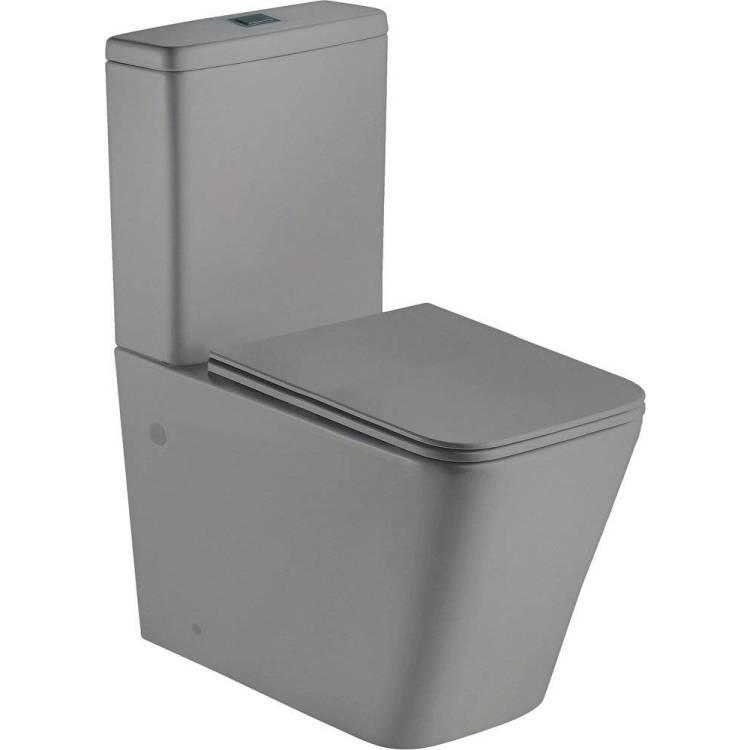Унитаз-компакт Weltwasser Gelbach 10000005777 WW SK 001MT-GR безободковый, с крышкой-сиденьем микролифт, серый матовый