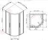 Душевой уголок AvaCan HB120 профиль черный, стекло тонированное, 120x120x195 фото 10