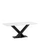 Стол обеденный Stool Group Belle F-1450 180 top baiyushi DUAL белый мрамор 180x90x76