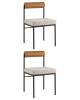 Набор из 2 стульев Stool Group Балла FDC7287 sDC6095-4+b270-28 X2 бежевый, коричневая экокожа