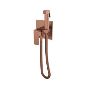 Гигиенический душ Boheme Qubic 477-BRB бронзовый брашированный, со смесителем