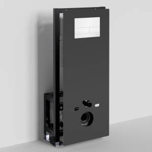 Система инсталляции для унитазов Wasserkraft Glan 66TLT.010.ME.BL.WH04 клавиша белый