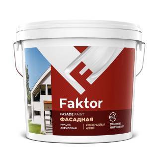 Краска фасадная Faktor белая 13 кг