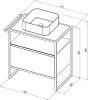 Тумба под раковину Allen Brau Priority 1.31001.PWM папирус матовый, 70 фото 4