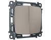 Комплект механизма 2-клавишного перекрестного выключателя Ambrella Volt MO MO363030 серо-бежевый матовый