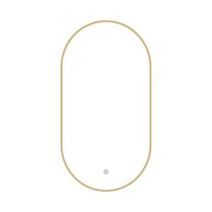 Зеркало Fixsen FX-3120G с LED подсветкой, золото-сатин, 50x120 см