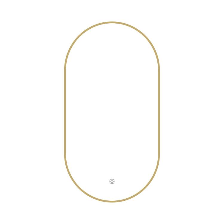 Зеркало Fixsen FX-3120G с LED подсветкой, золото-сатин, 50x120 см