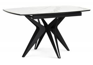 Кухонный стол Notta Риполь 614247 белый мрамор / черный