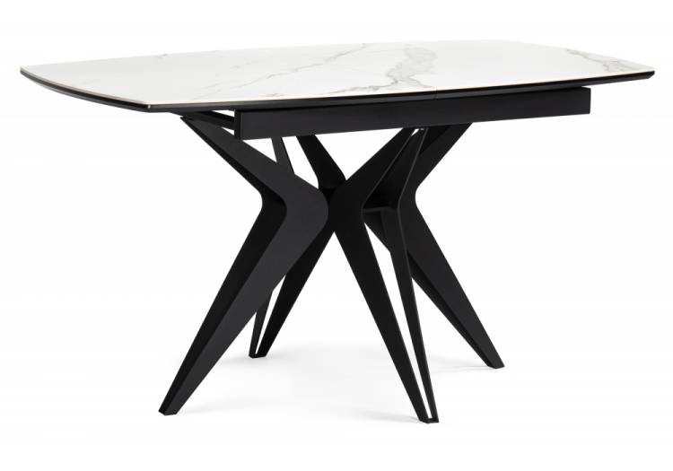 Кухонный стол Notta Риполь 614247 белый мрамор / черный