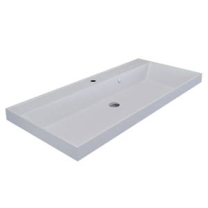 Раковина Uperwood Classic Quartz 293020632 белая матовая, жасмин, 100x45