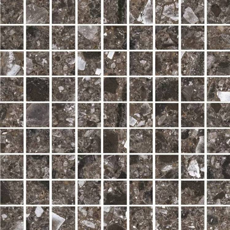 Мозаика Kerranova Terrazzo K-333/MR/m01 Dark Grey 300x300x10