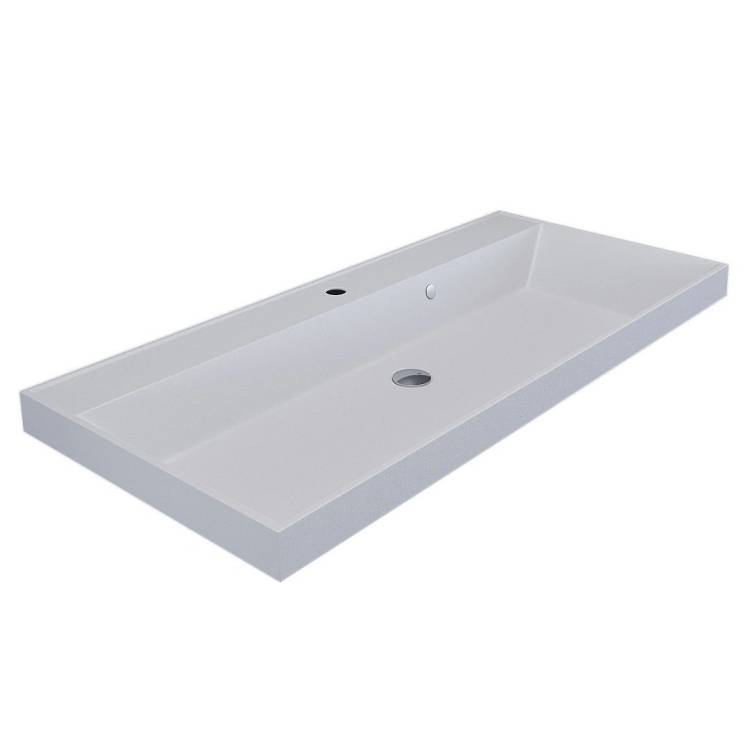 Раковина Uperwood Classic Quartz 293020632 белая матовая, жасмин, 100x45