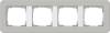 Рамка 4-постовая Gira E3 серый/белый глянцевый 0214412